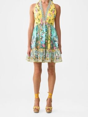 camilla fairy gang dress Camilla Fairy Gang-Print Kaftan In White - 33% Off